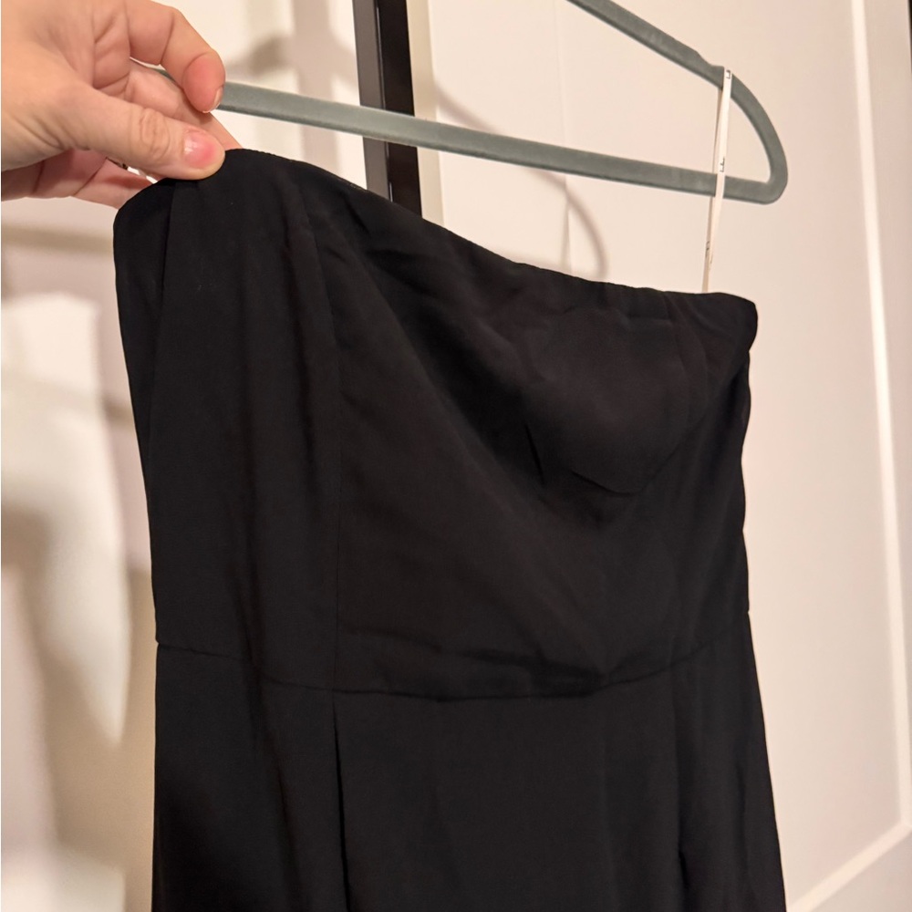 NWOT Lulu's Celebratory Aesthetic Black Pleated Maxi Strapless Dress - Picture 8 of 14